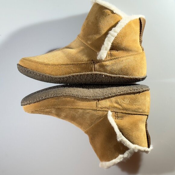 SOREL Women's Suede Ankle Booties Faux Shearling Lining Size 8.5 US EU 39.5 - Picture 6 of 11